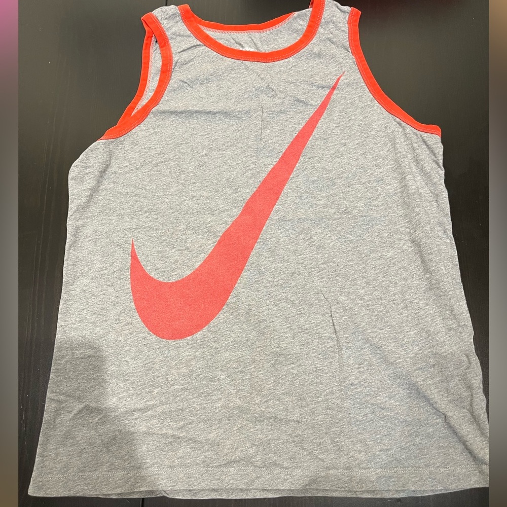 Nike Tank Top, Large, Red and Gray